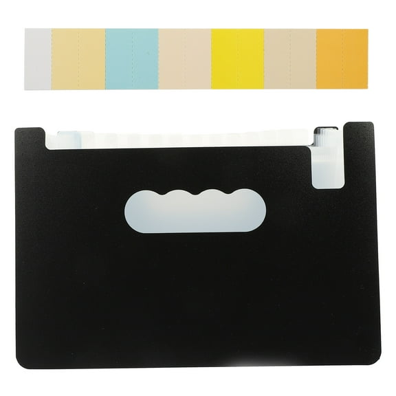 FESTFENDS File Organiser Black PP for Accordion Type Design 1Pcs