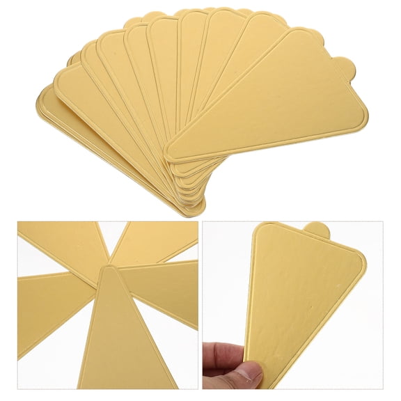 FESTFENDS Golden Cake Triangle Bases Sturdy Paper Boards for Wedding and Birthday Parties 100Sheets