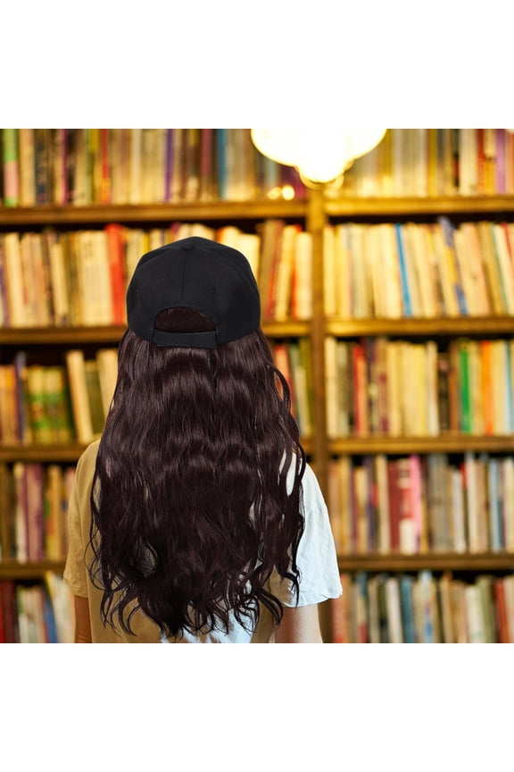Hats With Hair Attached For Women 1Pcs Baseball Cap Black Polyester Daily Wear