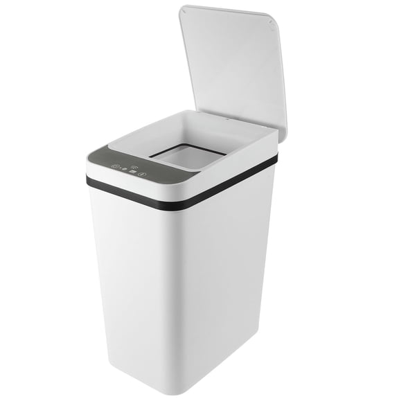 FESTFENDS Household Smart Garbage Can Trash Can White Plastic 1Set