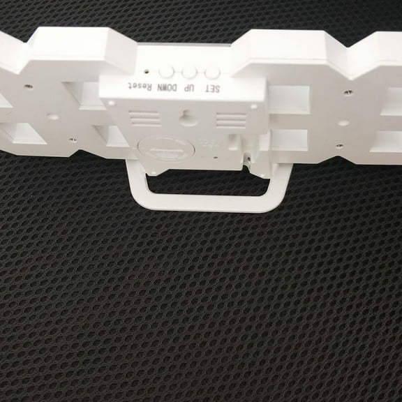 FESTFENDS LED Alarm Clock with Brightness Adjustment and Snooze Function White Plastic for Home Office 4.72x4.72x1.57 Inch