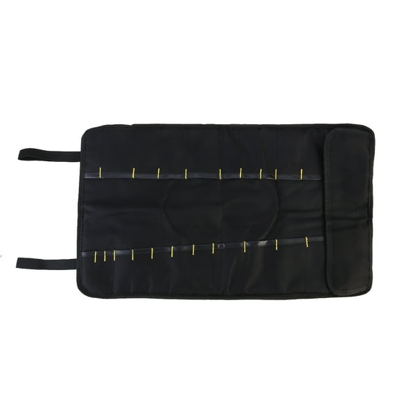 FESTFENDS Large Roll Up Tool Bag 1Set With Tool Organization Function In Black Oxford Cloth Material
