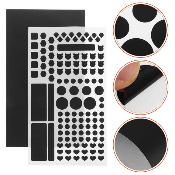 FESTFENDS Light Blocking Stickers 2Pcs Black Rectangular 126x220mm Paper for Led Light Blocker Bedroom Home Theater