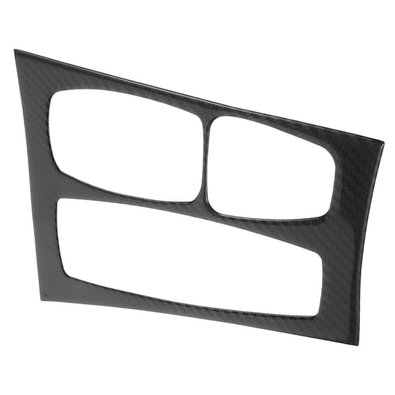FESTFENDS Black Carbon Fiber Car Central Panel Cover, 1 Pack, 9.8 x 7.9 x 0.08 Inch Protective Trim
