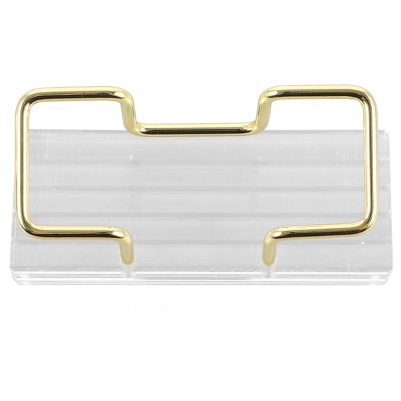 FESTFENDS Office Card Holder 1Set Desktop Business Card Display Stand Acrylic Wire Plating Ripple Shape