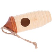 FESTFENDS Owl House Brown Wood Handmade Birdhouse For Indoor Decoration 1Set