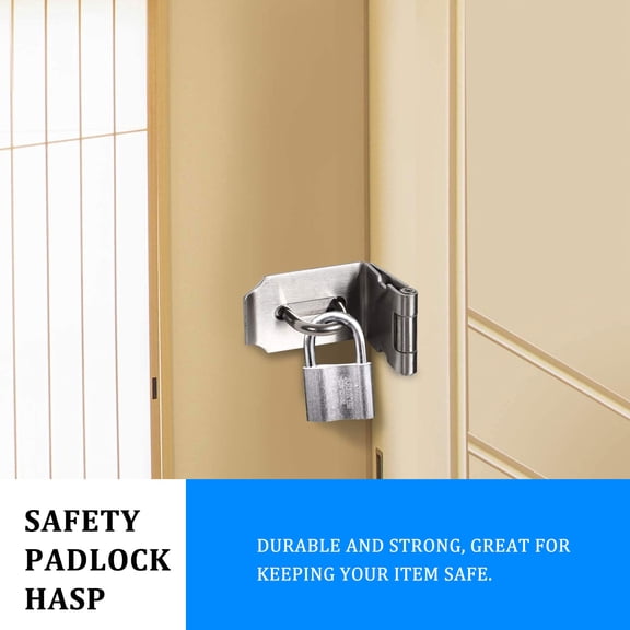 FESTFENDS 2-Pack Steel Latch Lock for Doors and , Right Angle Hasp Security Lock for Enhanced