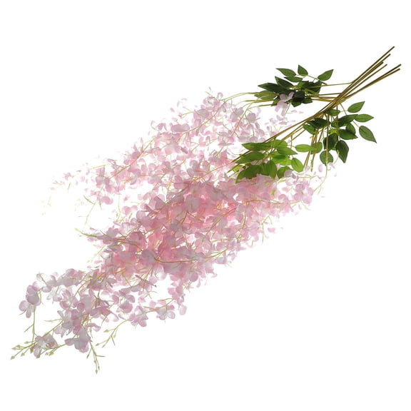 FESTFENDS Pink Simulated Wisteria Flowers 6Pcs for Wedding Decor and Wall Decor