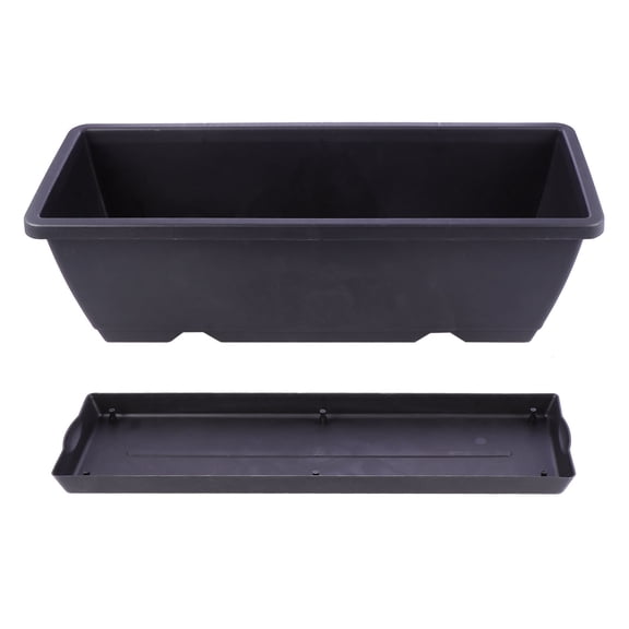 FESTFENDS Planter Box Black Rectangular 1Pack for Living Room Display