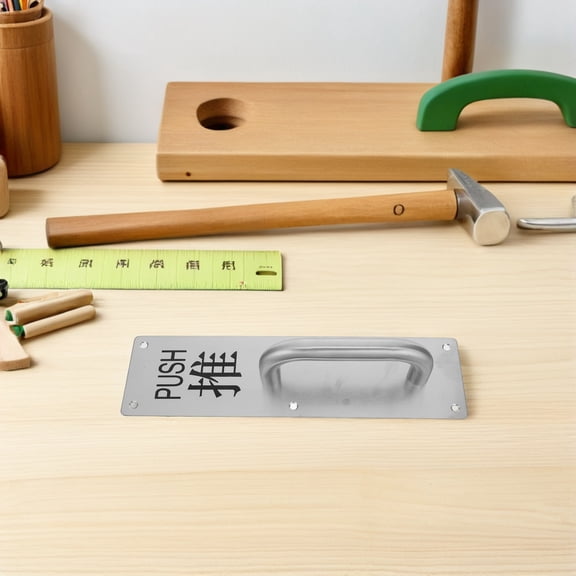 FESTFENDS Low Maintenance Plated Silver Stainless Steel Sliding Door Pull Handle for Kitchen