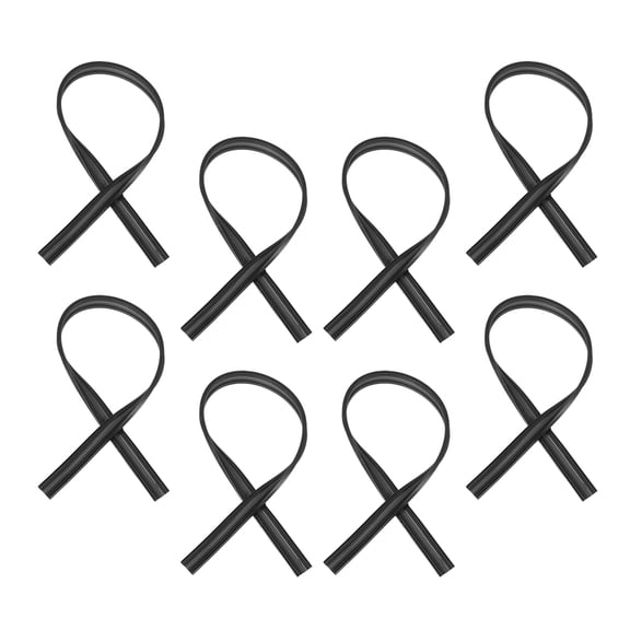 FESTFENDS Replacement Wiper Refill 8Pcs Window Wiper Strip in Black for Windshield Cleaning and Boneless Design