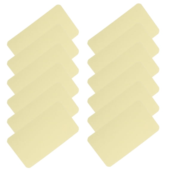 FESTFENDS Rounded Corner Flash Cards Yellow Paper for DIY Study 100Pcs