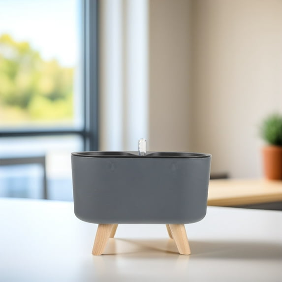 FESTFENDS Self Watering Flowerpot 1Pack for Indoor Plants in Gray Color