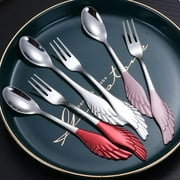 FESTFENDS Stainless Steel Fork and Spoon Set - Reusable Cutlery for Outdoor Dining, Restaurants, and Everyday Use, 1 Set