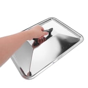 FESTFENDS Stainless Steel Pot Lid for Restaurant Use Anti Oil Splashing Pan Cover 40x30cm 1Set