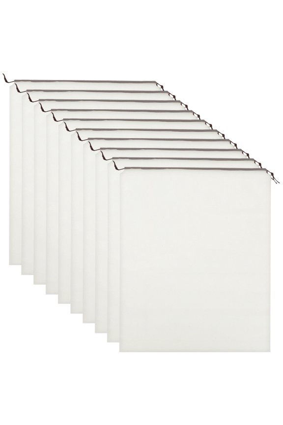 Transparent Drawstring Bags for Home Use Safe PE Material Lightweight Foldable Reusable 10 Pcs