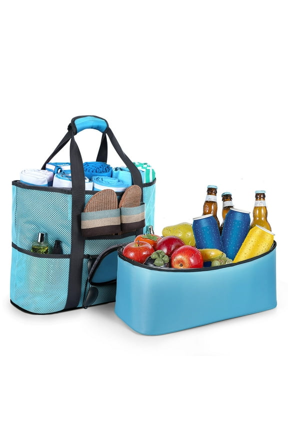 Vacation Bag 1 Design Light Blue 1 Set Multipurpose Storage EVA