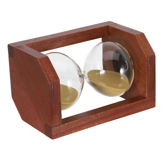 FESTFENDS Vintage Hourglass Timer 15-minute Solid Wood Glass Sand Clock