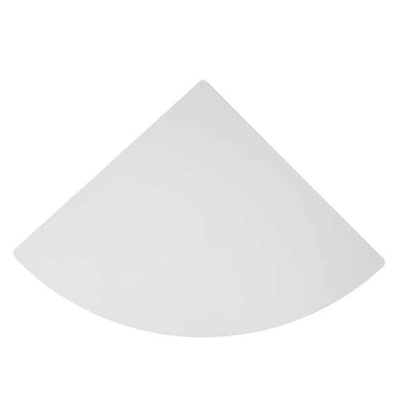 FESTFENDS White Corner Wall Shelf, Triangle Fan-Shaped Floating Storage Rack for Home Organization, Living Room, Bathroom