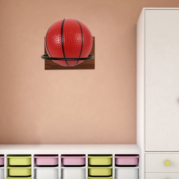 FESTFENDS Wall Mounted Basketball Storage Rack Rectangular Metal Ball Hanger 1Pcs 8.25X5.70X3.81In For Sports Area