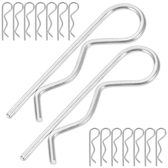 FESTFENDS Wave-Shaped Carbon Steel Trailer Hitch Pins 30Pcs Secure Grip for Various Applications Silver