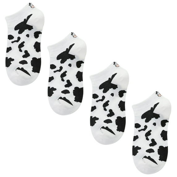 FESTFENDS Women Cow Socks 2Pairs Low Cut Cotton Breathable for Spring Summer