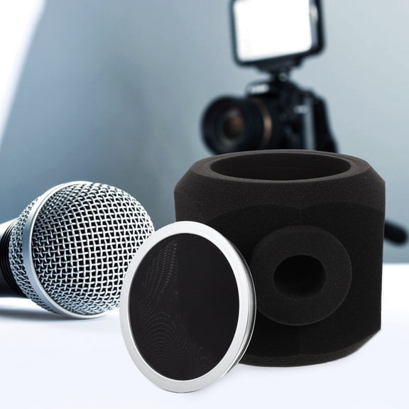 FESTFENDS studio sound cover Microphone Sponge Black Reduce Reflection 1Pack