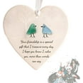thumbnail image 1 of FESTILA Heart-Shaped Sea Glass Friendship Decor, Sea Glass Heart Christmas Tree Hanging Ornaments, Christmas Art Keepsake Decoration Gifts for Best Friends, 1 of 5