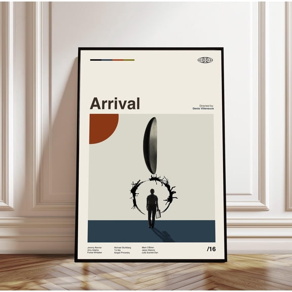 FESTIM Arrival Movie Poster, Mid-Century Modern Minimalist Print, Unframed Paper Poster 8x12in