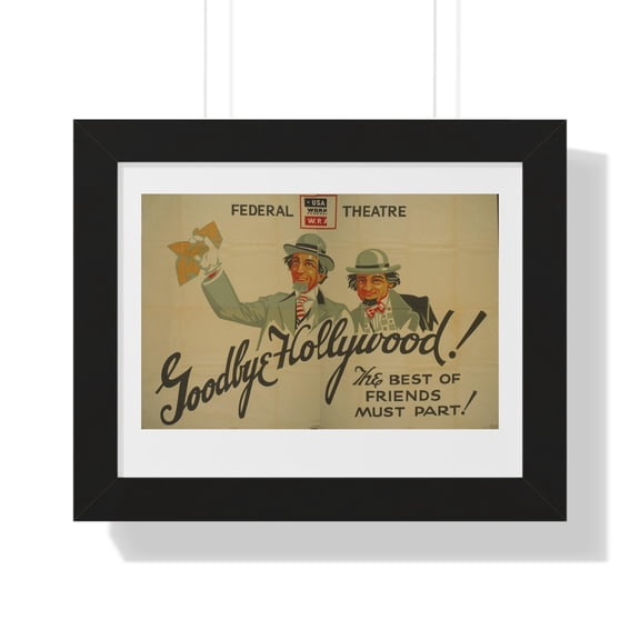 FESTIM Goodbye Poster, Horizontal Retro Theatre Print, Unframed Paper Poster 36x24in