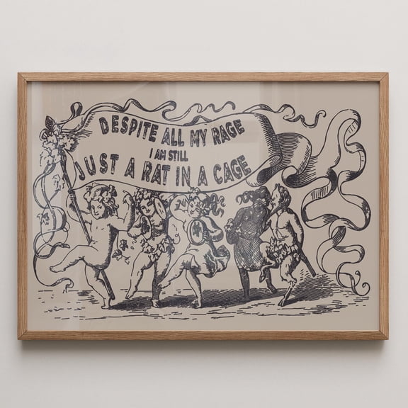 FESTIM RAT RAGE 90s Print, Unframed Paper Poster 12x8in