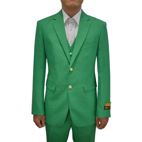 FESTIVE Colorful 2020 New Formal Style Mens Vested 3 Piece Suit Augusta Green