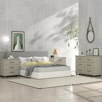FESTIVO 3-Piece Bedroom Set - 2 Nightstand & 1 Double Dresser - Beige