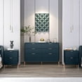 thumbnail image 1 of FESTIVO 3 Piece Bedroom Set - 2 of Nightstand, 1 of Dresser - Navy, 1 of 1