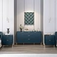 thumbnail image 1 of FESTIVO 3 Piece Bedroom Set - 2 of Nightstand, 1 of Dresser - Navy, 1 of 1