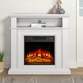 thumbnail image 1 of FESTIVO 36-Inch Electric Fireplace with Mantel & Wood Finish -White, 1 of 6