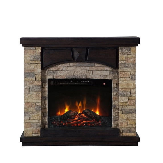 FESTIVO 41 in. Faux Stone Freestanding Electric Fireplace