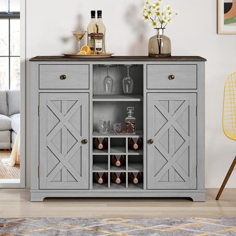 Grey liquor cabinet discount
