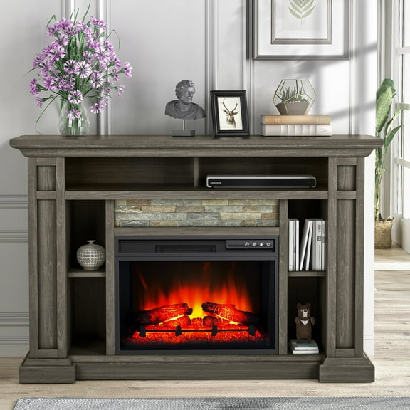 FESTIVO 50" Wide Corner Electric Fireplace TV Stand - Bworn