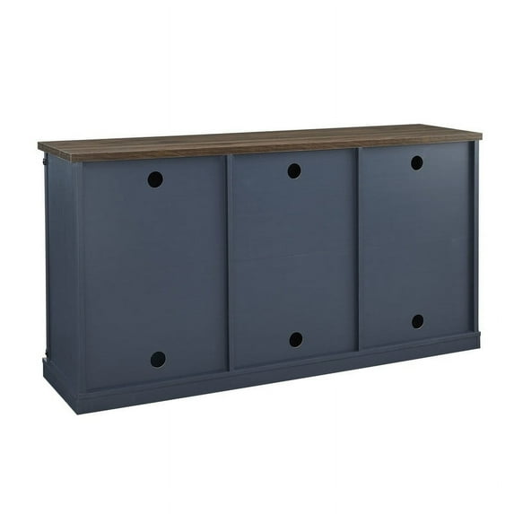 FESTIVO 58 in. Barn Door TV Stand for TVs up to 65 in. Blue Urban, Farmhouse Entertainment Units, Display Units