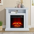 thumbnail image 1 of FESTIVO Cozy 32" Freestanding Electric Fireplace - Grayish-white, 1 of 7