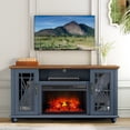 thumbnail image 1 of FESTIVO Elegant 61" TV Stand with Fireplace - Navy, 1 of 6