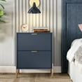 thumbnail image 1 of FESTIVO Modern 2-Drawer Nightstand Bedside Table End Table Furniture - Navy, 1 of 8