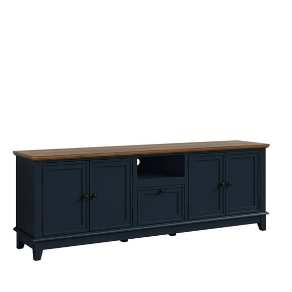 FESTIVO Rustic 72-Inch TV Stand with Adjustable Shelves, Hidden Storage - 72" in Width Navy