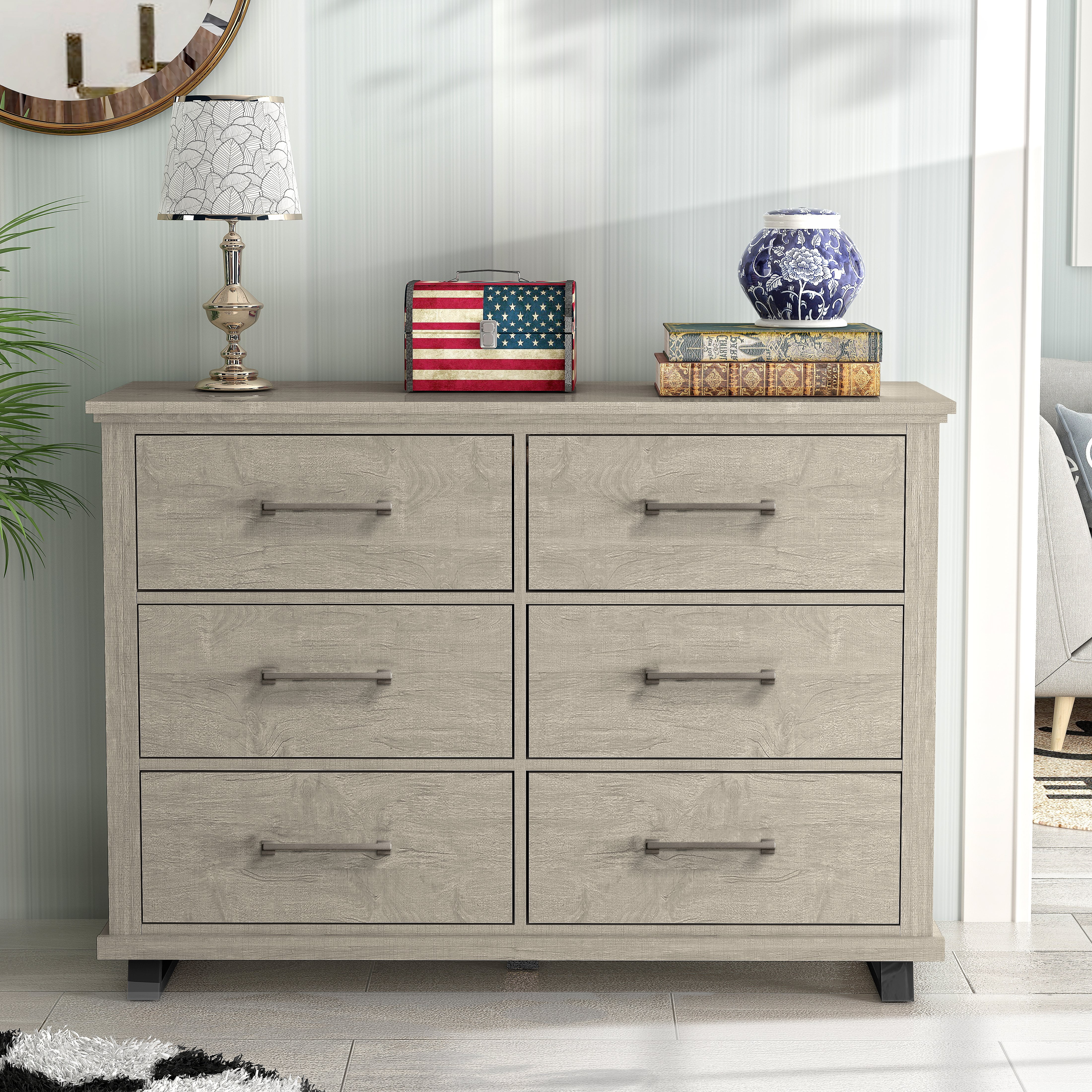 white christmas dresses Brooks 6 Drawer Dresser with Interlocking Drawers main image 0