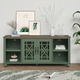 thumbnail image 1 of FESTIVO Vintage TV Stand with Carved Doors for Large Size TV 60"W x 27"H x 15.5"D - Green, 1 of 6