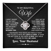 FETCH THE LOVE To My Wife Necklace, Pendant Necklace From Husband, Gifts Idea for Anniversary, Birthday, Christmas