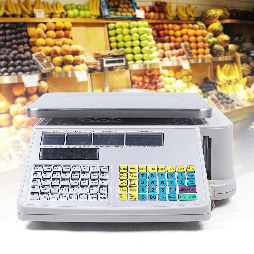 FETCOI 110V Commercial Digital Price Computing Scale 66lbs with Label ...