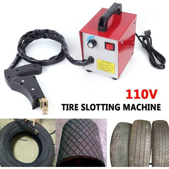 FETCOI 110V Manual Tire Groover, Tire Groover Tool Iron Tire Groover Cutter Grooving Cutter Blade Iron Grooving for Truck Car Tire Blade Iron Groover Kit