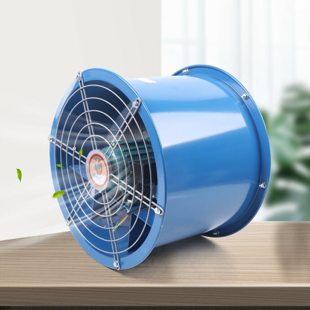 FETCOI 16" Axial Fan Cylinder Pipe Paint Spray Booth Ventilator Fumes Exhaust Flow Fan